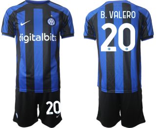 Moški Nogometni dresi Inter Milan Domači 2023 Kratek Rokav + Kratke hlače B.VALERO 20