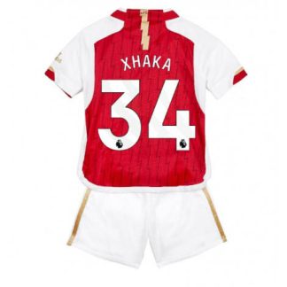 Otroški Nogometni dresi Arsenal Domači 2023-24 Kratek Rokav + Kratke hlače Granit Xhaka 34