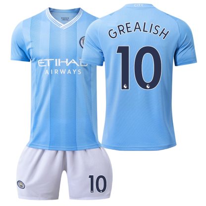 Moški Nogometni dresi kompleti Manchester City Domači 2023-24 GREALISH 10