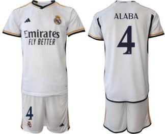 Kje Kupiti Moški Nogometni dresi Real Madrid Domači 2023-24 tisk ALABA 4