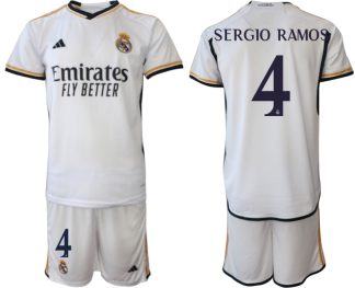 Kje Kupiti Moški Nogometni dresi Real Madrid Domači 2023-24 tisk SERGIO RAMOS 4