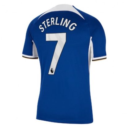 Raheem Sterling #7 Moški Nogometni dresi Chelsea Domači 2023-2024 Kratek Rokav