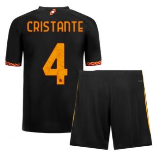 Poceni Otroški Nogometni dresi AS Roma Tretji 2023 2024 Bryan Cristante 4