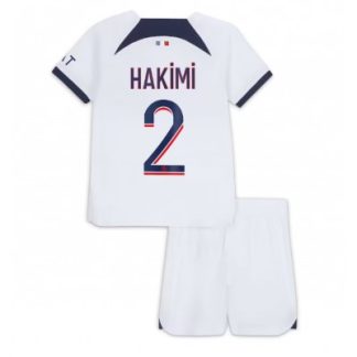 Poceni Otroški Nogometni dresi Paris Saint-Germain PSG Gostujoči 2023-2024 Achraf Hakimi 2