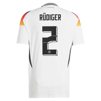 Poceni Moški Nogometni dresi Euro 2024 DFB Nemčija Domači Antonio Rudiger 2