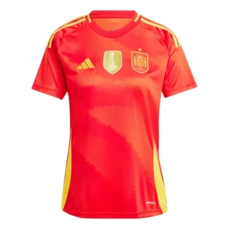 Prodajo Ženski Nogometni dresi Euro 2024 Španija Domači Kratek Rokav