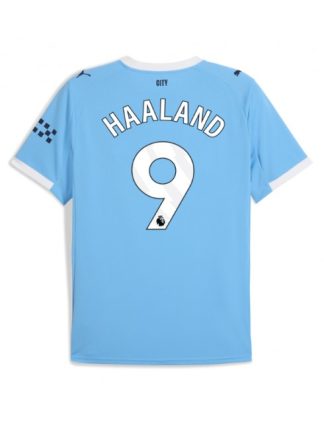 Moški Nogometna dresi replika Manchester City Erling Haaland #9 Domači 2025-26 Kratek rokav