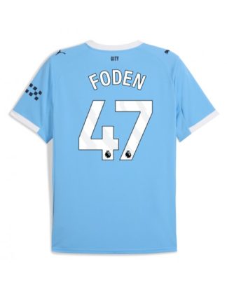 Moški Nogometna dresi replika Manchester City Phil Foden #47 Domači 2025-26 Kratek rokav