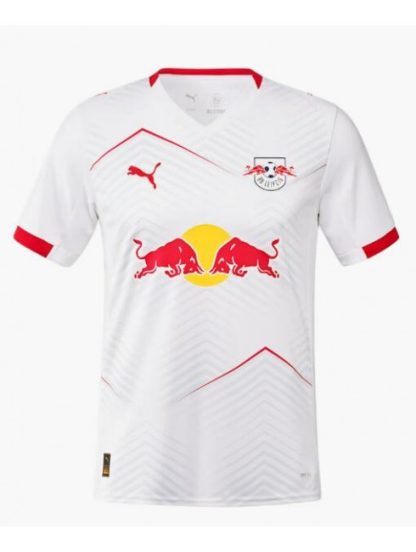 Moški Nogometna dresi replika RB Leipzig Domači 2025-26 Kratek rokav