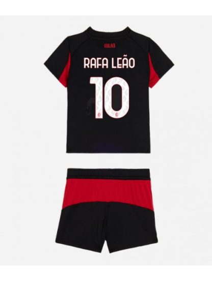 Otroški Nogometna dresi replika AC Milan Rafael Leao #10 Domači 2025-26 Kratek rokav (+ hlače)
