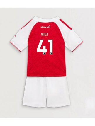 Otroški Nogometna dresi replika Arsenal Declan Rice #41 Domači 2025-26 Kratek rokav (+ hlače)