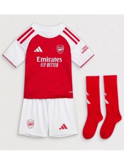 Otroški Nogometna dresi replika Arsenal Martin Odegaard #8 Domači 2025-26 Kratek rokav (+ hlače)