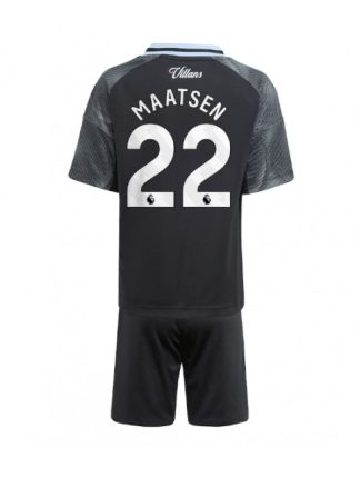 Otroški Nogometna dresi replika Aston Villa Ian Maatsen #22 Gostujoči 2025-26 Kratek rokav (+ hlače)