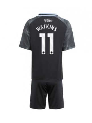 Otroški Nogometna dresi replika Aston Villa Ollie Watkins #11 Gostujoči 2025-26 Kratek rokav (+ hlače)