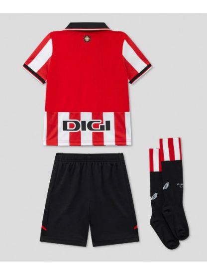 Otroški Nogometna dresi replika Athletic Bilbao Domači 2025-26 Kratek rokav (+ hlače)