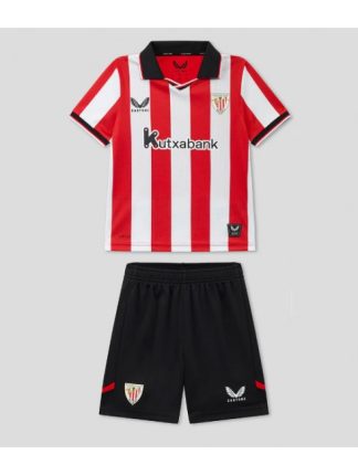 Otroški Nogometna dresi replika Athletic Bilbao Domači 2025-26 Kratek rokav (+ hlače)