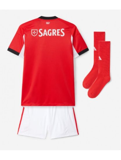 Otroški Nogometna dresi replika Benfica Domači 2025-26 Kratek rokav (+ hlače)