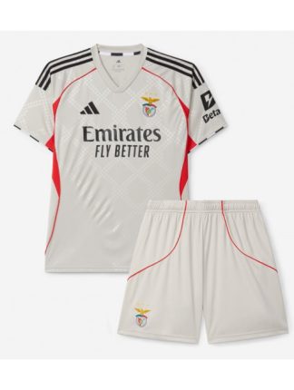Otroški Nogometna dresi replika Benfica Gostujoči 2025-26 Kratek rokav (+ hlače)