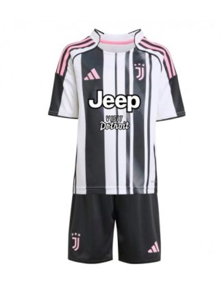 Otroški Nogometna dresi replika Juventus Domači 2025-26 Kratek rokav (+ hlače)