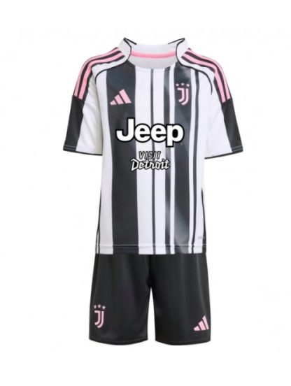 Otroški Nogometna dresi replika Juventus Domači 2025-26 Kratek rokav (+ hlače)