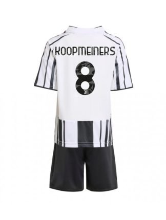 Otroški Nogometna dresi replika Juventus Teun Koopmeiners #8 Domači 2025-26 Kratek rokav (+ hlače)