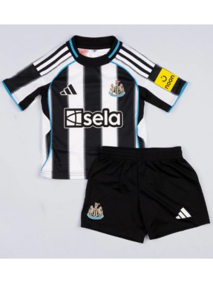 Otroški Nogometna dresi replika Newcastle United Bruno Guimaraes #39 Domači 2025-26 Kratek rokav (+ hlače)
