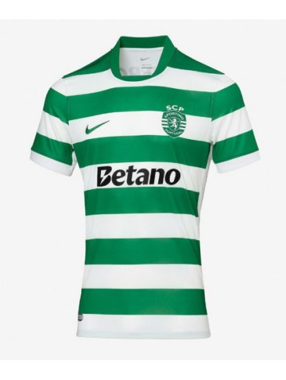 Moški Nogometna dresi replika Sporting CP Domači 2025-26 Kratek rokav