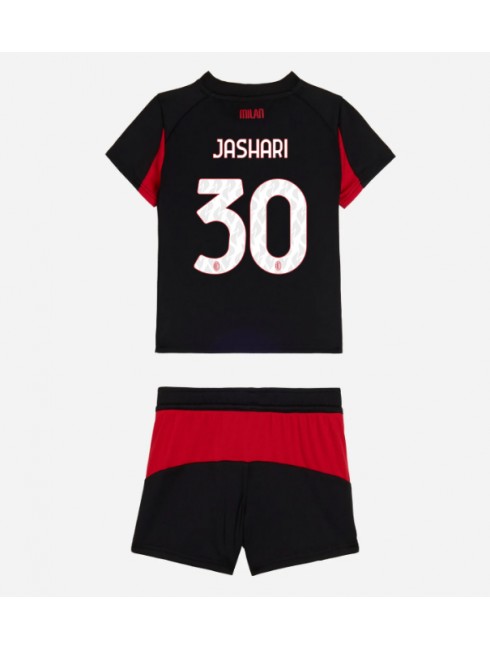 Otroški Nogometna dresi kompleti poceni AC Milan Ardon Jashari #30 Domači 2025-26