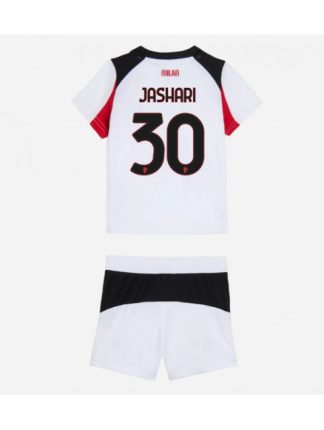 Otroški Nogometna dresi kompleti poceni AC Milan Ardon Jashari #30 Gostujoči 2025-26