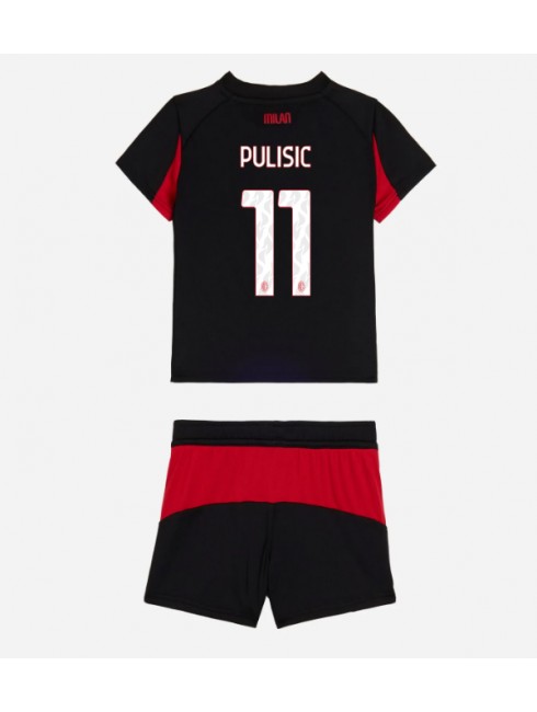 Otroški Nogometna dresi kompleti poceni AC Milan Christian Pulisic #11 Domači 2025-26