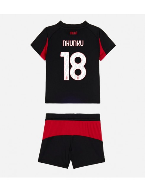 Otroški Nogometna dresi kompleti poceni AC Milan Christopher Nkunku #18 Domači 2025-26