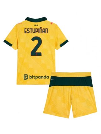 Otroški Nogometna dresi kompleti poceni AC Milan Pervis Estupinan #2 Tretji 2025-26