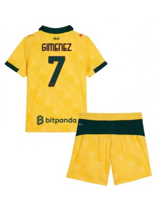 Otroški Nogometna dresi kompleti poceni AC Milan Santiago Gimenez #7 Tretji 2025-26