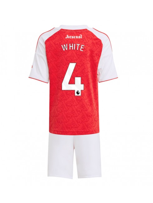 Otroški Nogometna dresi kompleti poceni Arsenal Ben White #4 Domači 2025-26
