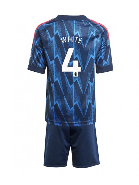 Otroški Nogometna dresi kompleti poceni Arsenal Ben White #4 Gostujoči 2025-26