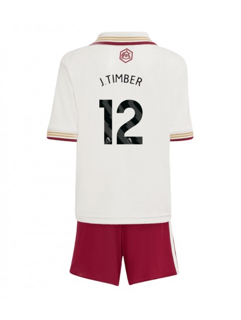 Otroški Nogometna dresi kompleti poceni Arsenal Jurrien Timber #12 Tretji 2025-26