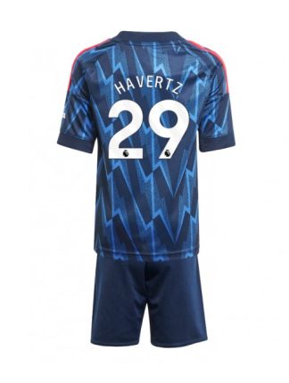 Otroški Nogometna dresi kompleti poceni Arsenal Kai Havertz #29 Gostujoči 2025-26