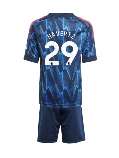 Otroški Nogometna dresi kompleti poceni Arsenal Kai Havertz #29 Gostujoči 2025-26