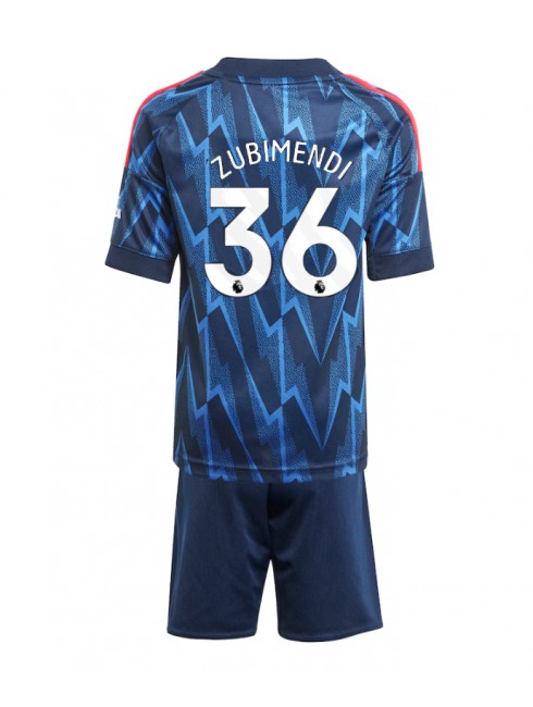 Otroški Nogometna dresi kompleti poceni Arsenal Martin Zubimendi #36 Gostujoči 2025-26