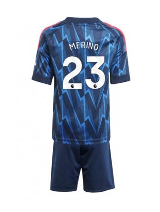 Otroški Nogometna dresi kompleti poceni Arsenal Mikel Merino #23 Gostujoči 2025-26