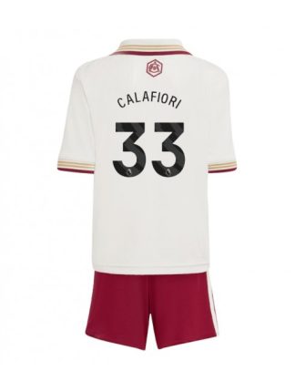 Otroški Nogometna dresi kompleti poceni Arsenal Riccardo Calafiori #33 Tretji 2025-26