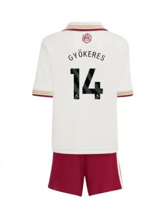 Otroški Nogometna dresi kompleti poceni Arsenal Viktor Gyokeres #14 Tretji 2025-26