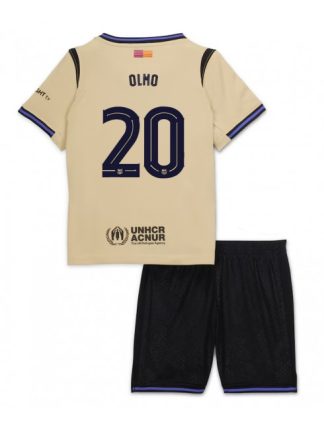 Otroški Nogometna dresi kompleti poceni Barcelona Dani Olmo #20 Gostujoči 2025-26