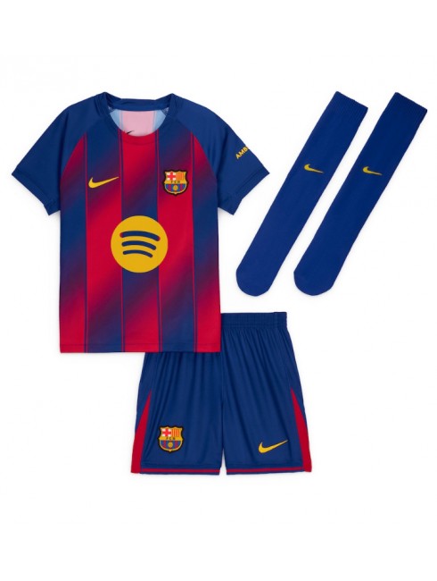 Otroški Nogometna dresi kompleti poceni Barcelona Paez Gavi #6 Domači 2025-26