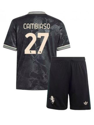 Otroški Nogometna dresi kompleti poceni Juventus Andrea Cambiaso #27 Tretji 2025-26