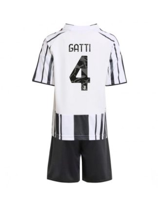 Otroški Nogometna dresi kompleti poceni Juventus Federico Gatti #4 Domači 2025-26