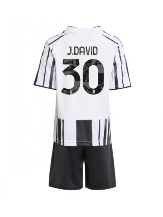 Otroški Nogometna dresi kompleti poceni Juventus Jonathan David #30 Domači 2025-26