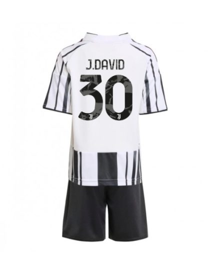 Otroški Nogometna dresi kompleti poceni Juventus Jonathan David #30 Domači 2025-26