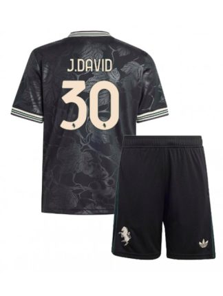 Otroški Nogometna dresi kompleti poceni Juventus Jonathan David #30 Tretji 2025-26