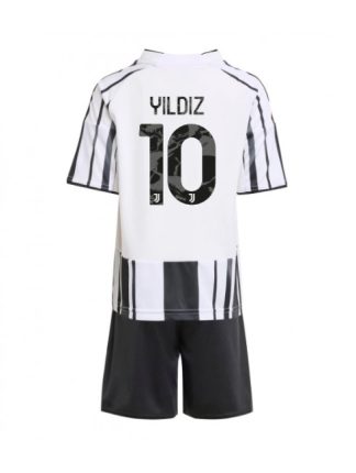 Otroški Nogometna dresi kompleti poceni Juventus Kenan Yildiz #10 Domači 2025-26